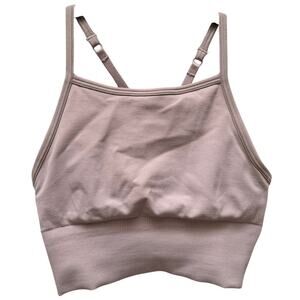 Lululemon Purple Gray Sportsbra Cropped Top Workout Yoga Pilates Med Support-S/M